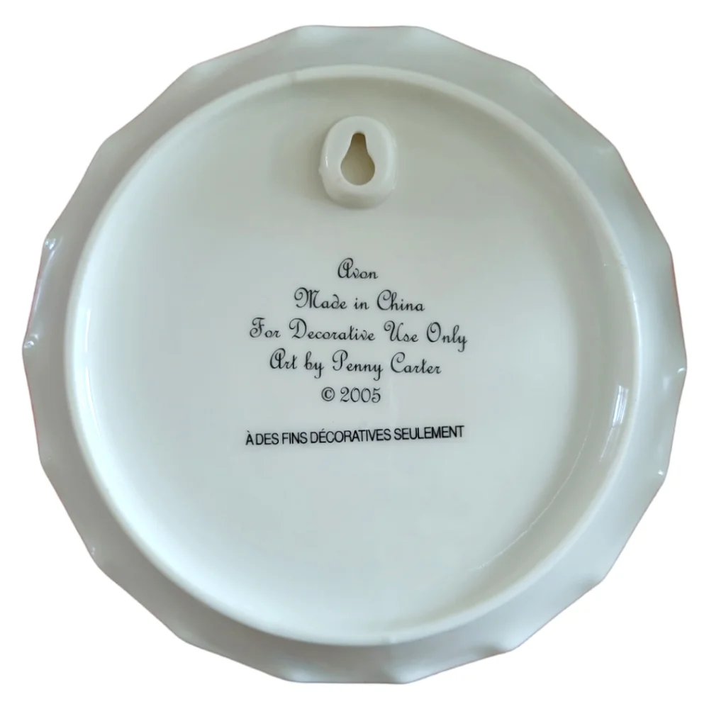 Vtg 2005 Avon Collector's Ceramic Pumpkin Pie Pan Dish Art By Penny Carter NWOT